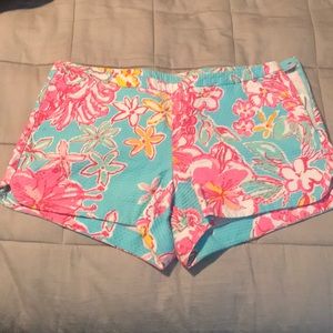 Lilly Pulitzer Floral Pink and Blue Women Shorts